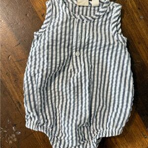 GAP Striped Blue and White Kids One Piece